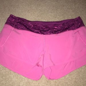 Hot pink lululemon shorts